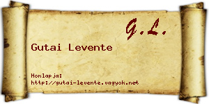 Gutai Levente névjegykártya